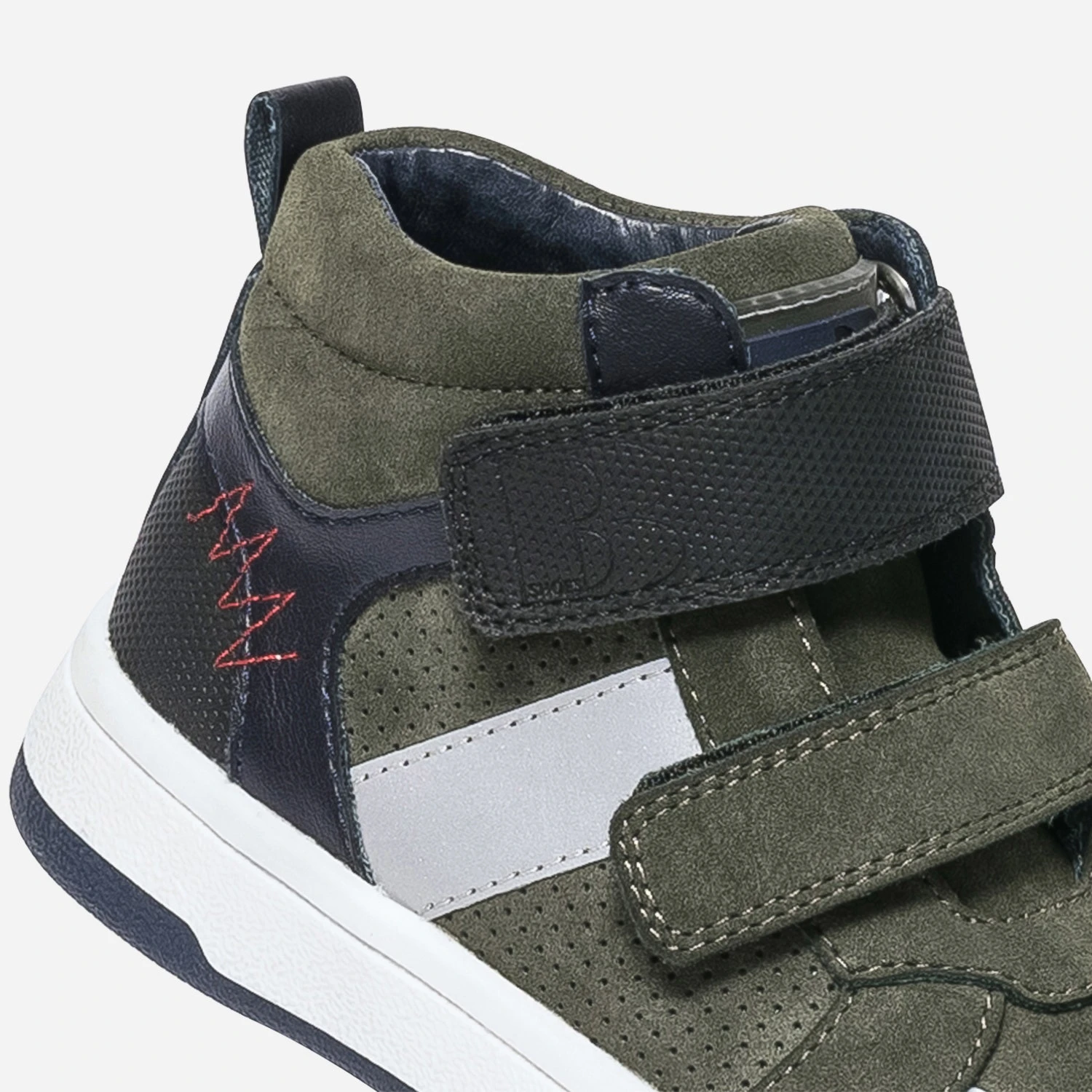 Baskets BUGGY Kaki à Double Scratchs 8 Baskets BUGGY Kaki à Double Scratchs – Image 6