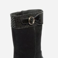Botte Noire Bi Matière à Boucle Vernie -Caprices Chaussures Boutique WWWERM 10123810052 5
