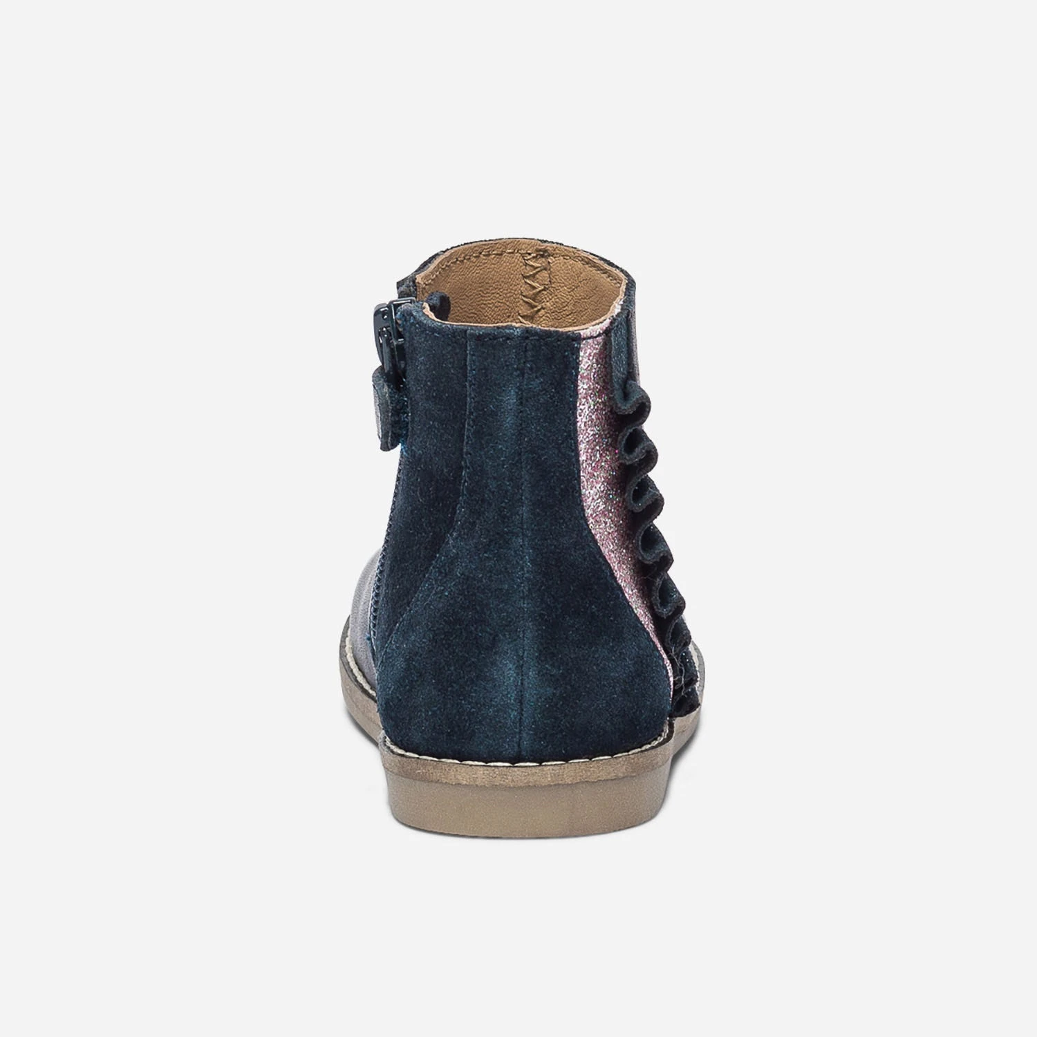 Boots Marine En Cuir à Volant 6 Boots Marine En Cuir à Volant – Image 4