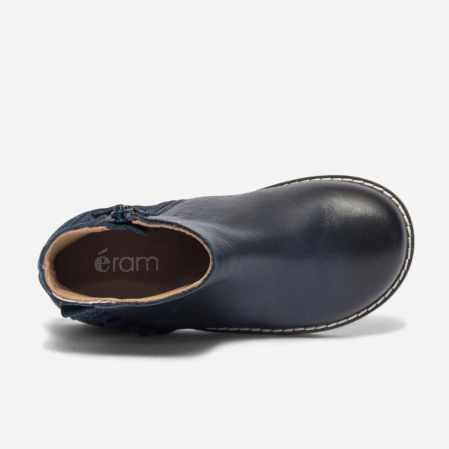 Boots Marine En Cuir à Volant 7 Boots Marine En Cuir à Volant – Image 5