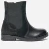 Boots Noir En Cuir Et Cuir Velours -Caprices Chaussures Boutique WWWERM 10123820090 0
