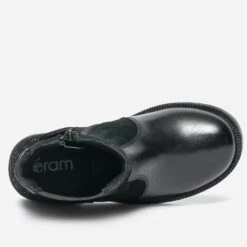 Boots Noir En Cuir Et Cuir Velours -Caprices Chaussures Boutique WWWERM 10123820090 4