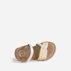 Sandale BUGGY Iridescente, Jaune Et Rose à Scratch -Caprices Chaussures Boutique WWWERM 10123830014 4
