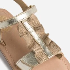 Sandale Dorée En Cuir Avec Volant 13 Sandale Dorée En Cuir Avec Volant -Caprices Chaussures Boutique WWWERM 10123830024 5