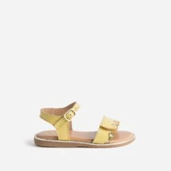 Sandale BUGGY Jaune En Cuir Verni