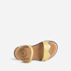Sandale BUGGY Jaune En Cuir Verni -Caprices Chaussures Boutique WWWERM 10123830030 4