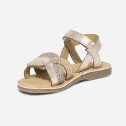 Sandale Rose Cuivré En Cuir à Scratchs -Caprices Chaussures Boutique WWWERM 10123830135 2