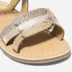 Sandale Rose Cuivré En Cuir à Scratchs -Caprices Chaussures Boutique WWWERM 10123830135 4