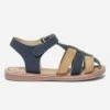 Sandale Marine Et Camel En Cuir à Scratch -Caprices Chaussures Boutique WWWERM 10123830186 0