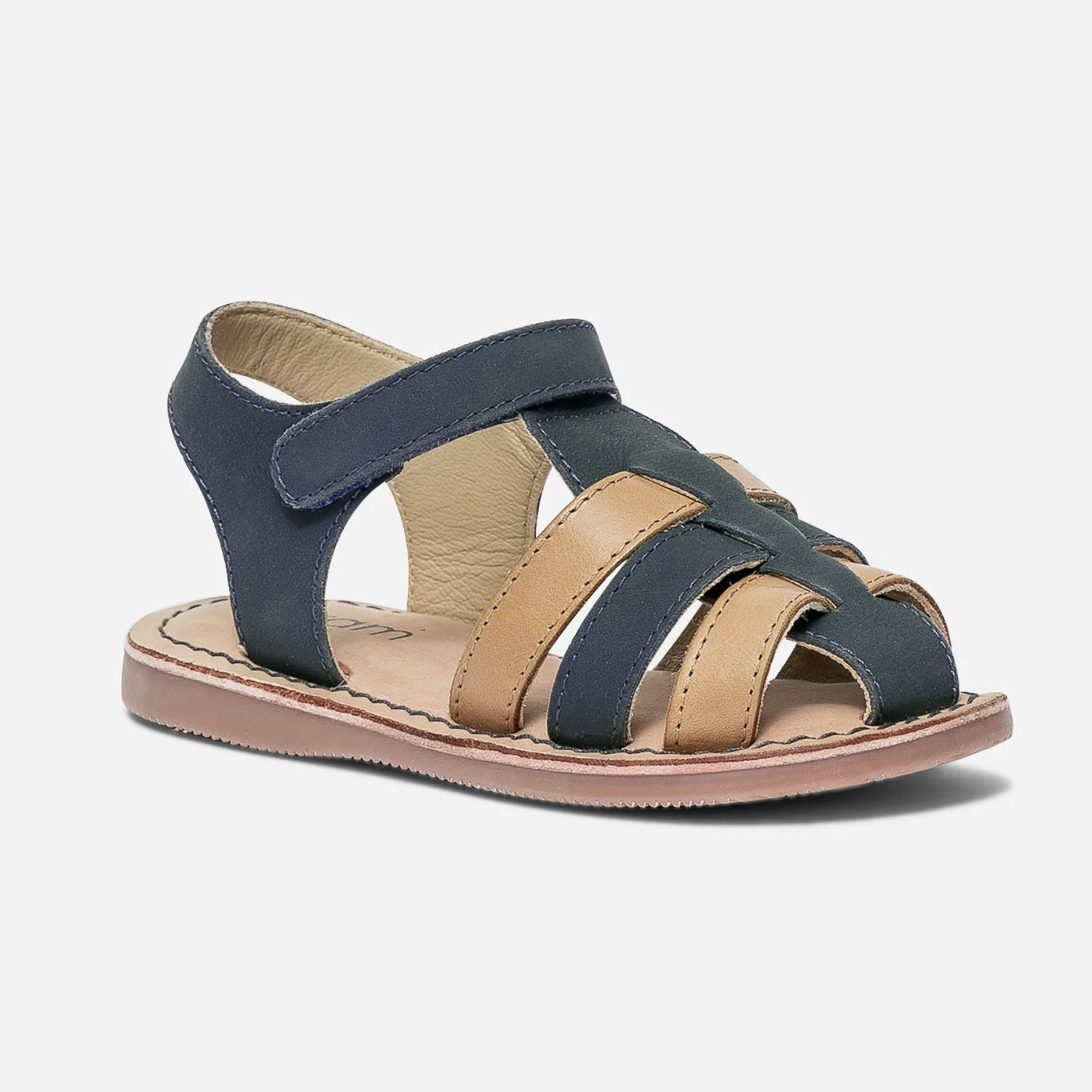 Sandale Marine Et Camel En Cuir à Scratch 4 Sandale Marine Et Camel En Cuir à Scratch – Image 2