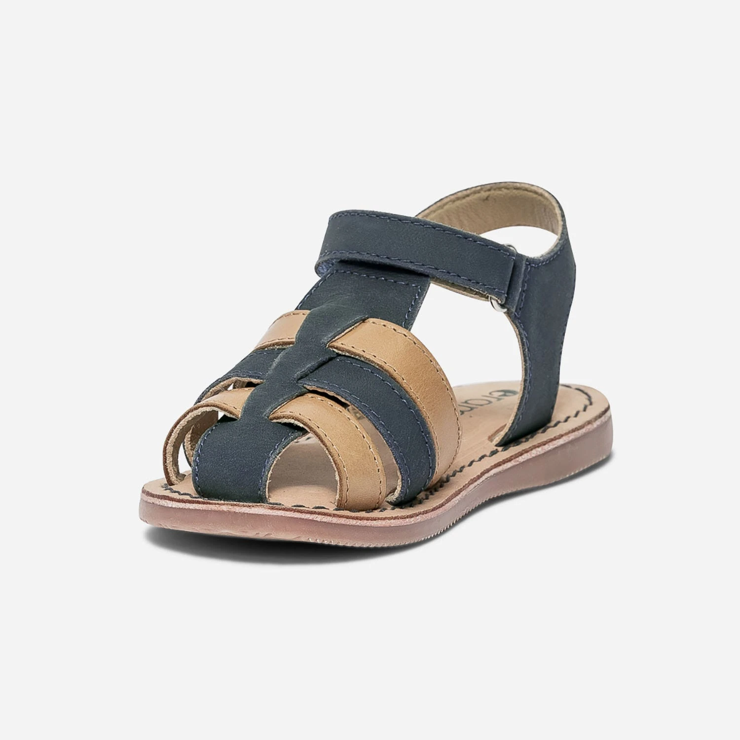 Sandale Marine Et Camel En Cuir à Scratch 5 Sandale Marine Et Camel En Cuir à Scratch – Image 3