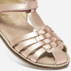 Sandale Rose Cuivré à Bout Fermé En Cuir -Caprices Chaussures Boutique WWWERM 10123830193 4