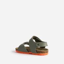 Sandale Anatomique BUGGY Kaki Cuir Semelle Orange -Caprices Chaussures Boutique WWWERM 10123830204 3