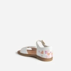 Sandale BUGGY Blanche Broderies Cœurs -Caprices Chaussures Boutique WWWERM 10123830208 3