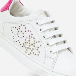 Tennis BUGGY Blanche En Cuir à Contrefort Rose Fluo Verni 13 Tennis BUGGY Blanche En Cuir à Contrefort Rose Fluo Verni -Caprices Chaussures Boutique WWWERM 10124320064 5