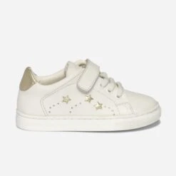 Tennis BUGGY Blanche Et Dorée à étoiles