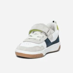 Tennis BUGGY Blanc, Gris, Bleu Et Vert En Cuir -Caprices Chaussures Boutique WWWERM 10124320069 2