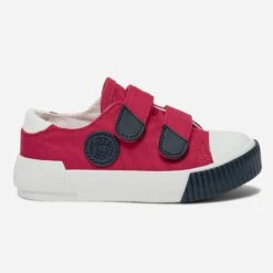 Tennis BUGGY Rouge En Toile à Scratchs