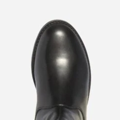 Botte Noire En Cuir Avec Bride Arrière -Caprices Chaussures Boutique WWWERM 10143810071 4