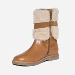 Boots Camel En Cuir Avec Empiècement Amovible -Caprices Chaussures Boutique WWWERM 10143820000 2