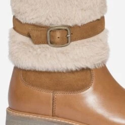 Boots Camel En Cuir Avec Empiècement Amovible -Caprices Chaussures Boutique WWWERM 10143820000 5