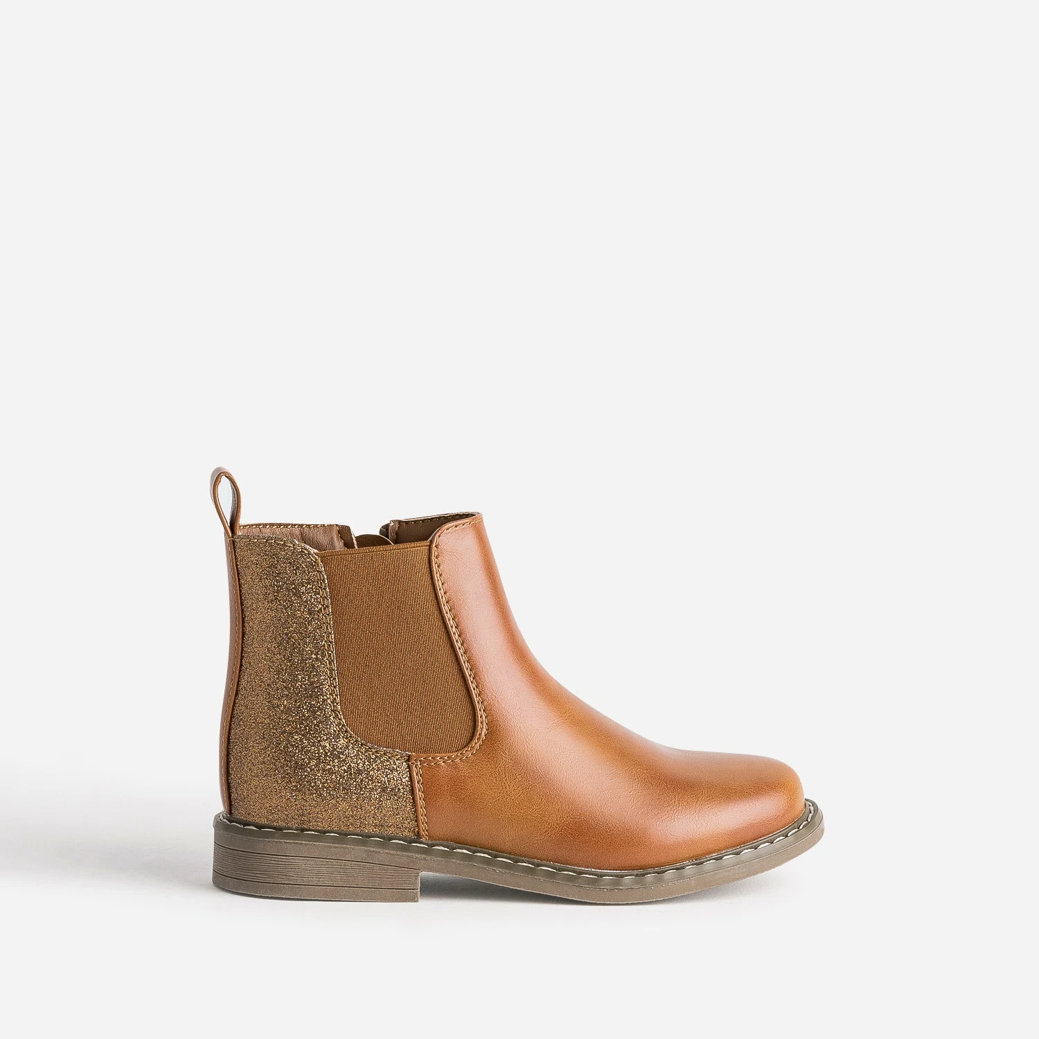 Chelsea Boots BUGGY Camel Détails Pailletés 3 Chelsea Boots BUGGY Camel Détails Pailletés