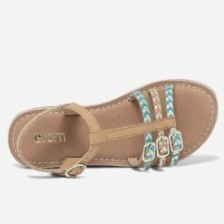 Sandale Camel En Cuir à Brides Tressées 10 Sandale Camel En Cuir à Brides Tressées -Caprices Chaussures Boutique WWWERM 10143830009 3