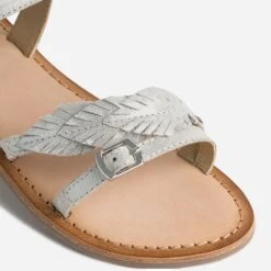 Sandale BUGGY Argentée En Cuir Velours Avec Plumes 13 Sandale BUGGY Argentée En Cuir Velours Avec Plumes -Caprices Chaussures Boutique WWWERM 10143830012 5