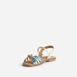 Sandale BUGGY Dorée En Cuir Avec 3 Brides Couleur -Caprices Chaussures Boutique WWWERM 10143830033 2