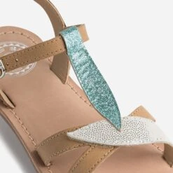 Sandale BUGGY Camel En Cuir Avec Brides-feuilles -Caprices Chaussures Boutique WWWERM 10143830034 5