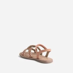 Sandale BUGGY Saumon Et Dorée En Cuir Velours -Caprices Chaussures Boutique WWWERM 10143830040 3