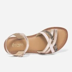 Sandale Rose Cuivré En Cuir Avec Semelle Crantée -Caprices Chaussures Boutique WWWERM 10143830209 3