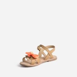 Sandale BUGGY Camel En Cuir Avec 3 Nœuds Amovibles -Caprices Chaussures Boutique WWWERM 10143830212 4