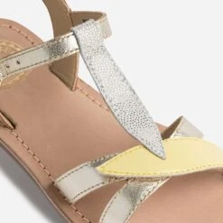 Sandale BUGGY Dorée En Cuir Avec Brides-feuilles -Caprices Chaussures Boutique WWWERM 10143830214 5