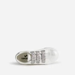 Tennis KAPORAL Blanche Et Argentée à Scratchs Pailletés -Caprices Chaussures Boutique WWWERM 10144320036 4