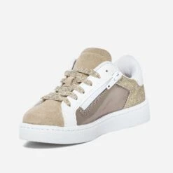 Tennis BUGGY Or, Beige, Blanche à étoile -Caprices Chaussures Boutique WWWERM 10144320073 2