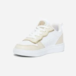 Tennis BUGGY Blanche, Beige Et Dorée -Caprices Chaussures Boutique WWWERM 10144320074 2