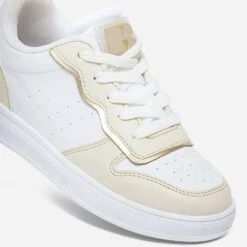 Tennis BUGGY Blanche, Beige Et Dorée -Caprices Chaussures Boutique WWWERM 10144320074 5