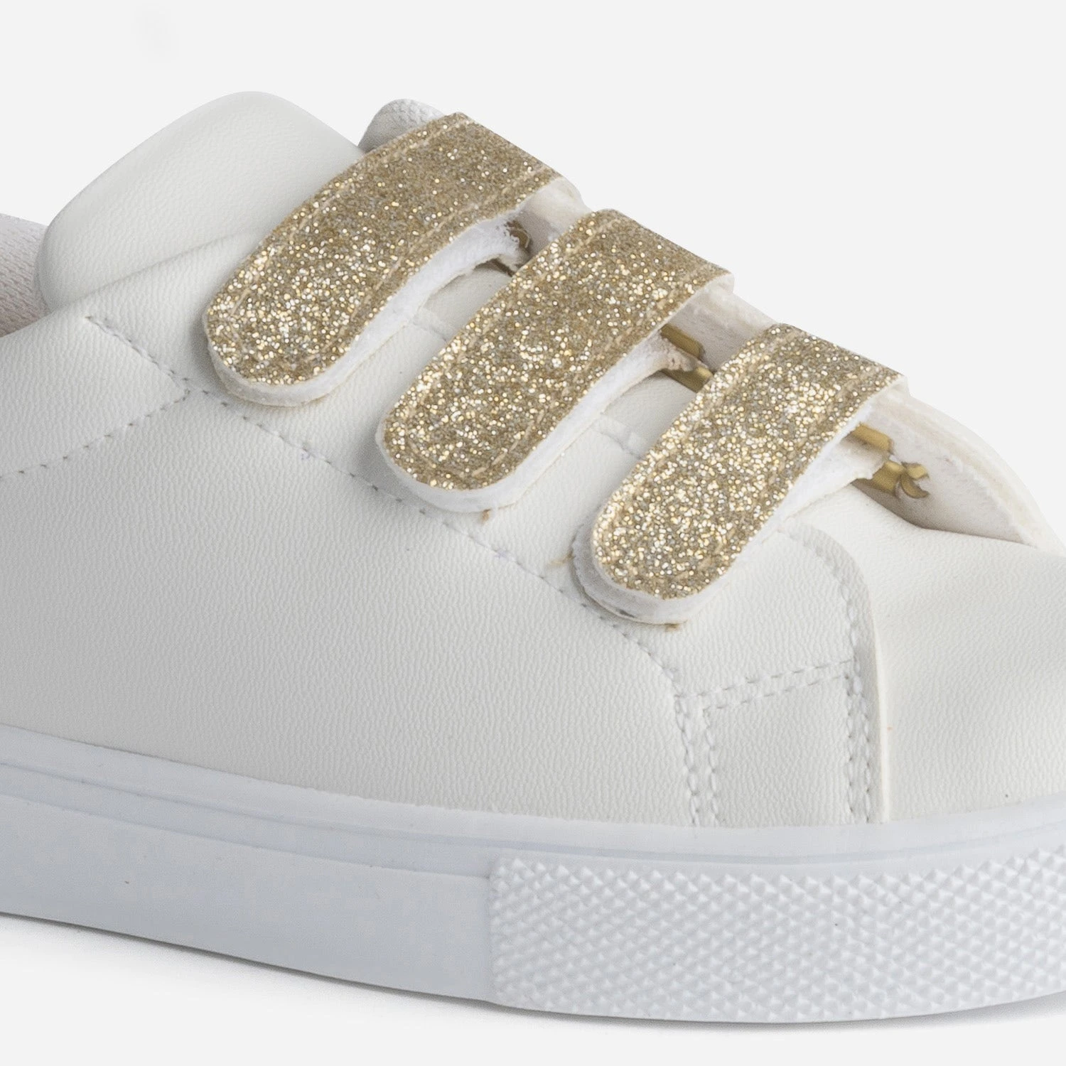 Tennis BUGGY Blanche à Scratchs Dorés 8 Tennis BUGGY Blanche à Scratchs Dorés – Image 6