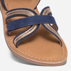 Sandale Marine Et Or En Cuir Velours 11 Sandale Marine Et Or En Cuir Velours -Caprices Chaussures Boutique WWWERM 10163830068 4