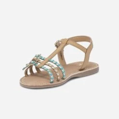 Sandale Camel En Cuir à Brides Tressées -Caprices Chaussures Boutique WWWERM 10163830085 2
