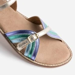 Sandale BUGGY Dorée En Cuir Avec 3 Brides Couleur -Caprices Chaussures Boutique WWWERM 10163830090 5