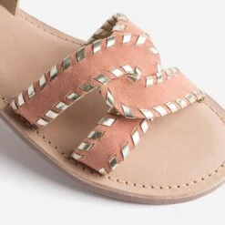 Sandale BUGGY Saumon Et Dorée En Cuir Velours 13 Sandale BUGGY Saumon Et Dorée En Cuir Velours -Caprices Chaussures Boutique WWWERM 10163830093 5