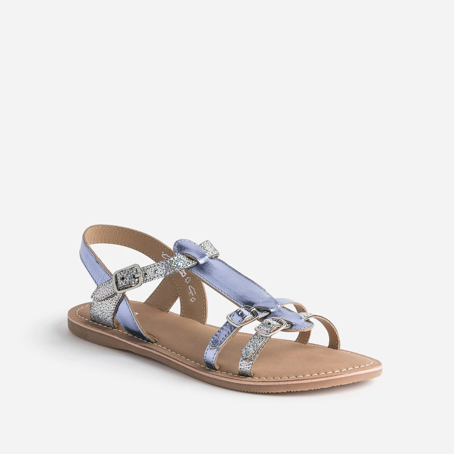 Sandale BUGGY Parme Métallisé En Cuir 4 Sandale BUGGY Parme Métallisé En Cuir – Image 2