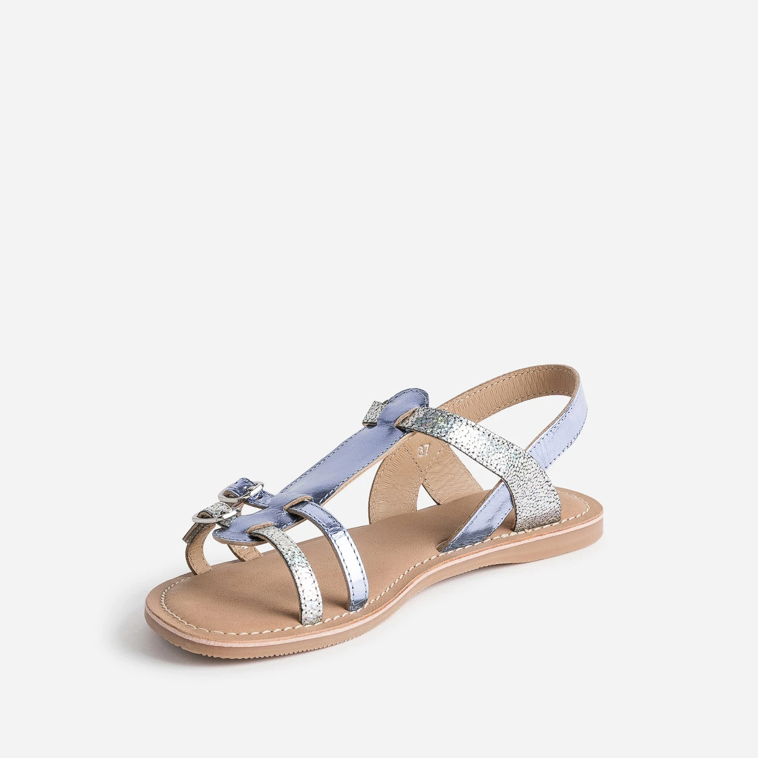 Sandale BUGGY Parme Métallisé En Cuir 5 Sandale BUGGY Parme Métallisé En Cuir – Image 3