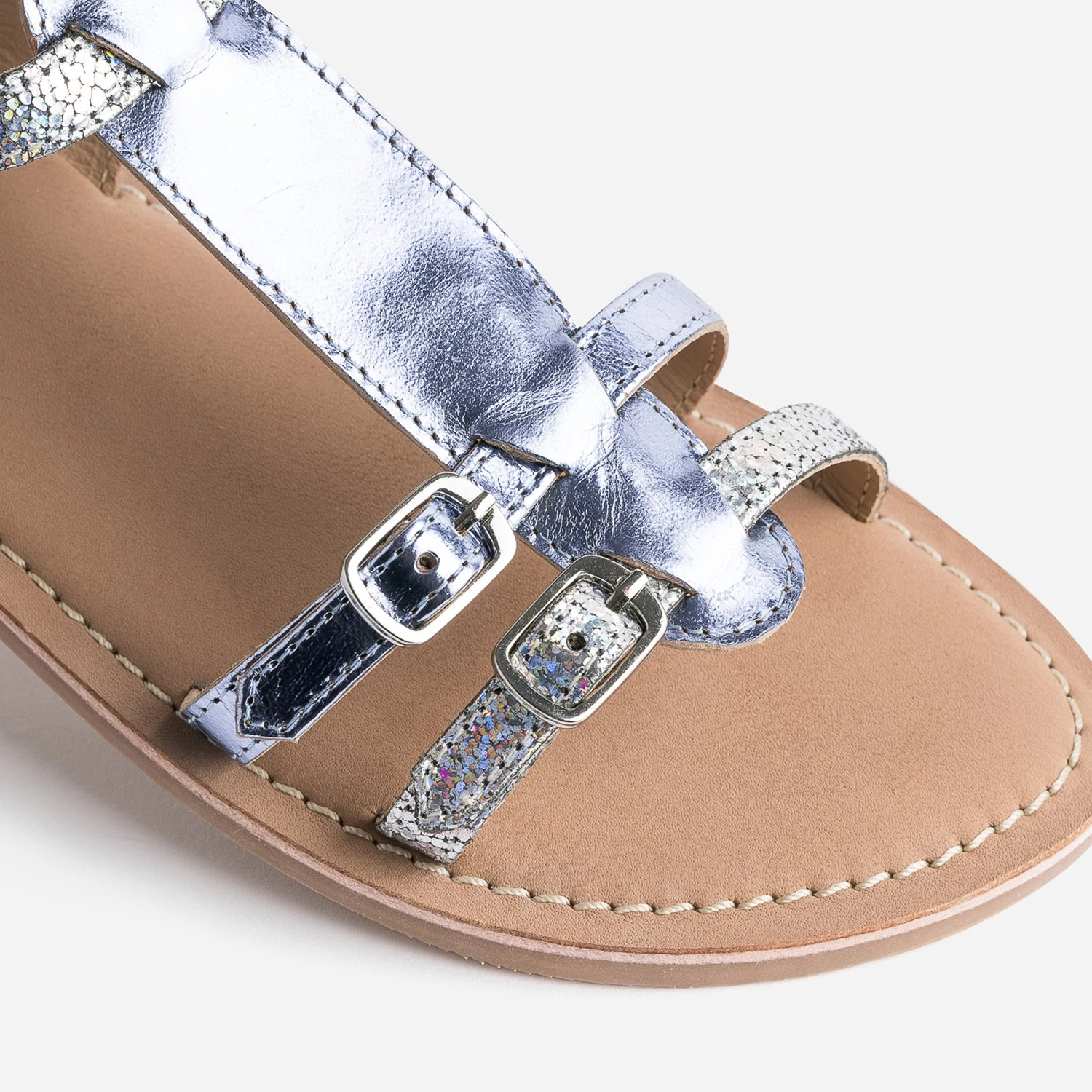 Sandale BUGGY Parme Métallisé En Cuir 8 Sandale BUGGY Parme Métallisé En Cuir – Image 6