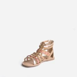 Sandale Spartiate BUGGY Beige En Cuir Broderies Raphia -Caprices Chaussures Boutique WWWERM 10163830098 2