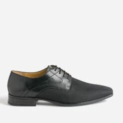 Derby Noir Bi Matière