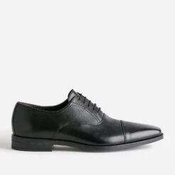 Richelieu Noir En Cuir