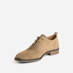 Richelieu Beige En Cuir Velours -Caprices Chaussures Boutique WWWERM 10271350041 2